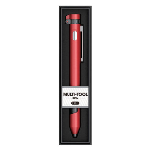 Picture of MULTI-TOOL 7-IN-1 PEN BLANK RED